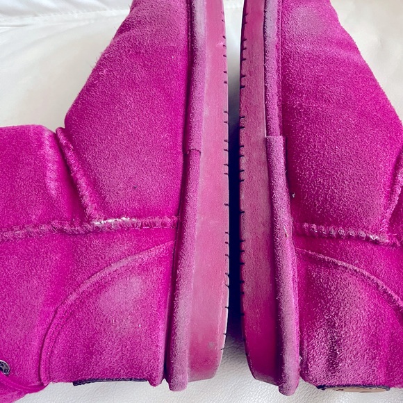 BEARPAW LACE UP BACK BOOTS ELIZABETH HOT PINK MAGENTA 7